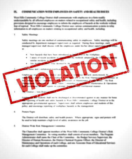 MSHA rules to live by enforcement violation