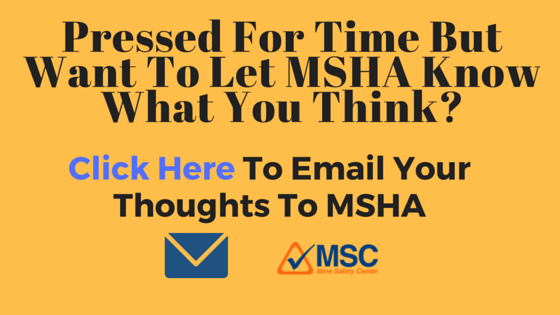 MSHA workplace exam rule comment button