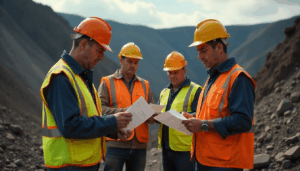 mining personnel discussing How to Build a Legally Compliant Part 46 Training Plan 