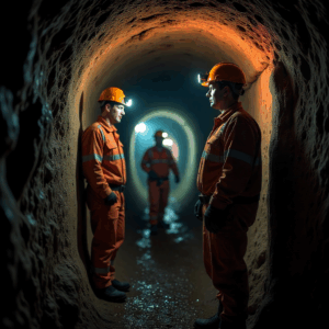 Miners wearing PPE while ensuring compliance with MSHA and state mining safety regulations